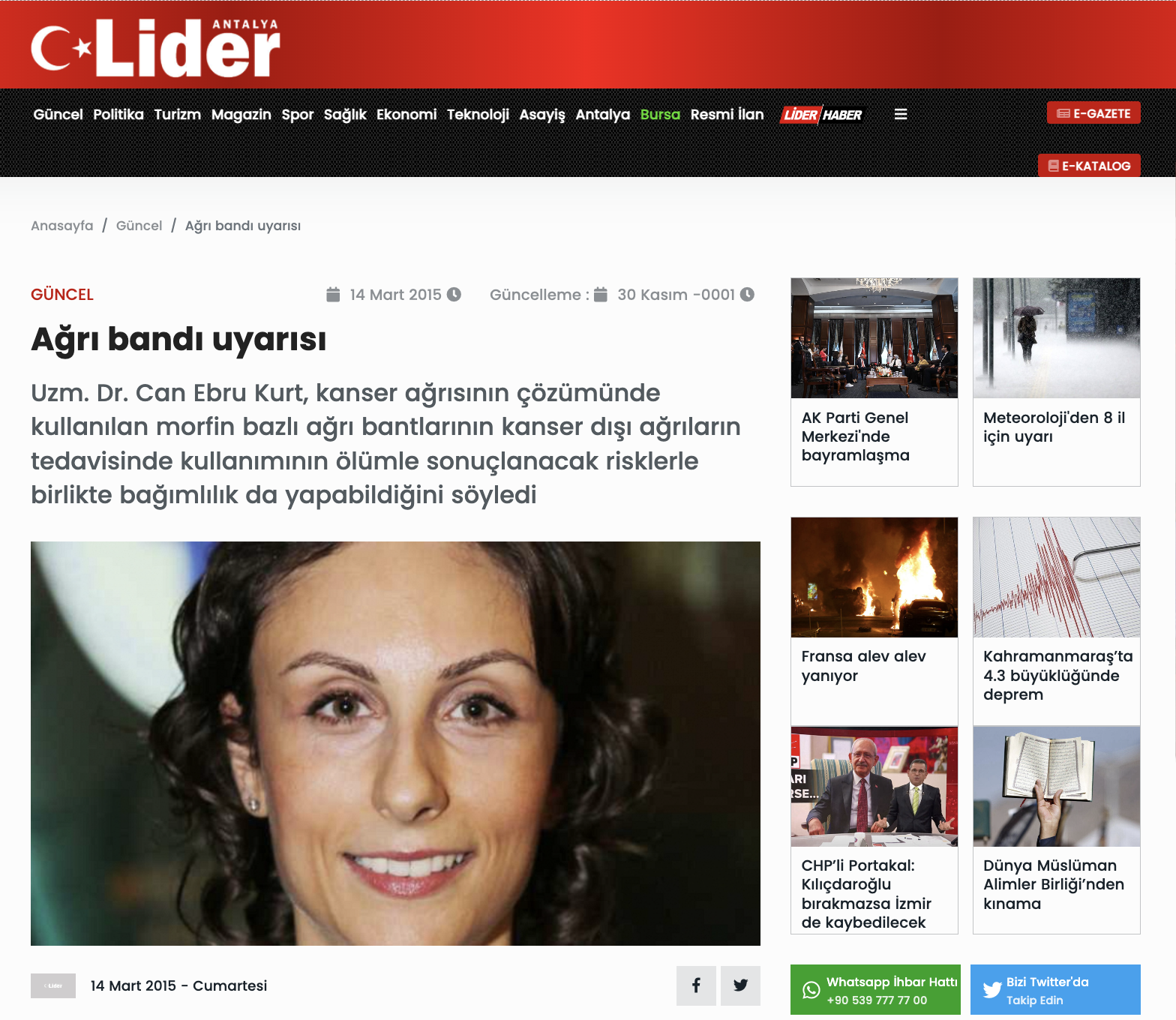 Dr. Can Ebru Lider Gazetesi